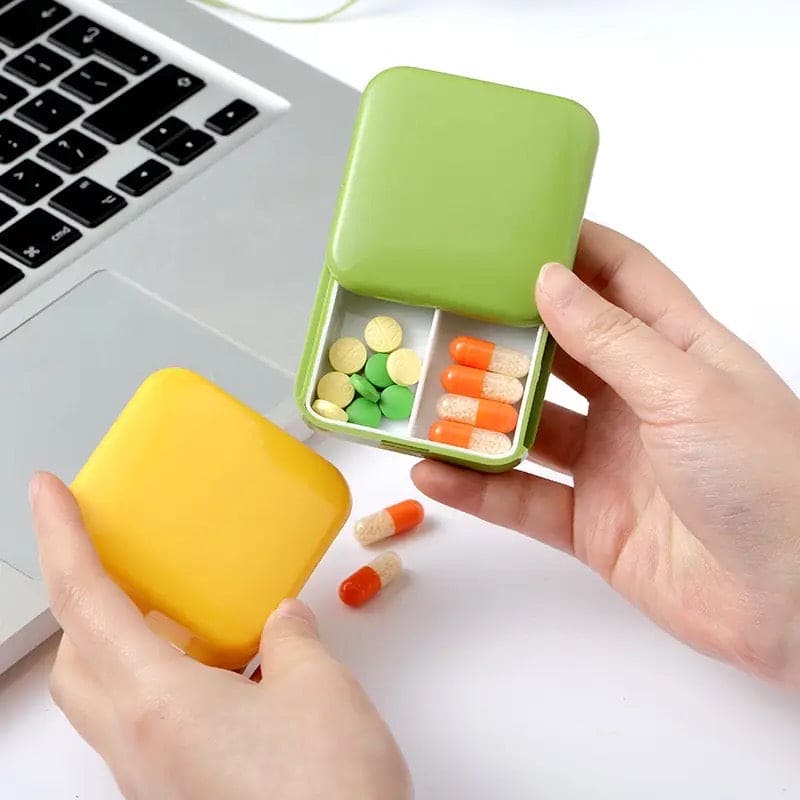 Portable Push Pull Pill Box, Square Pill Case, Mini Two Compartment Plastic Tablet Holder, Sub Packed Medicine Box, Home Storage Medicine Box, Vitamins Medicine Tablet Organizer, Pocket Pill Box, Times A Day Medicine Tablet Dispenser Portable Push Pull Pill Box, Square Pill Case, Mini Two Compartment Plastic Tablet Holder, Sub Packed Medicine Box, Home Storage Medicine Box, Vitamins Medicine Tablet Organizer, Pocket Pill Box, Times A Day Medicine Tablet Dispenser